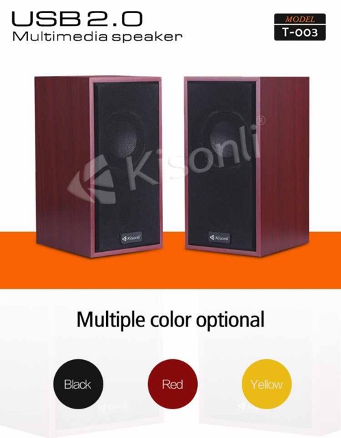 SPEAKER MULTIMEDIA KISONLI T003 (kayu)