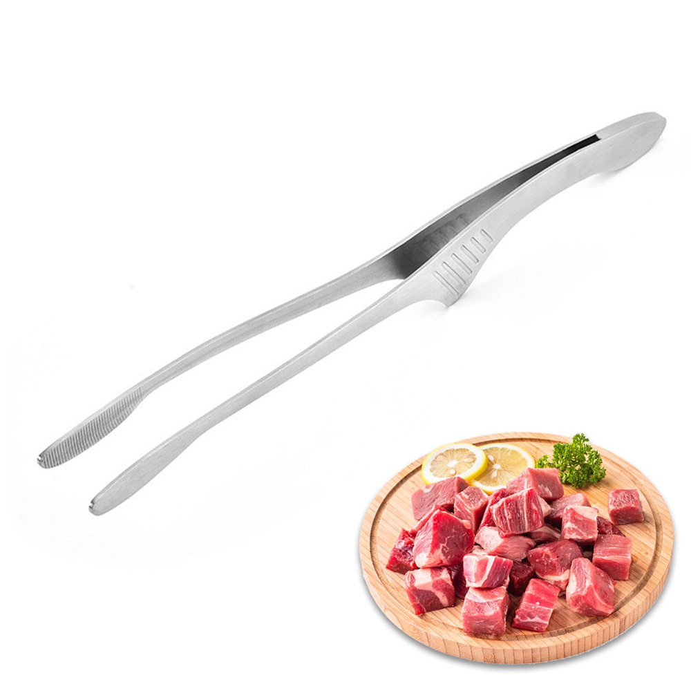 ELEGANT Meat Food Tweezers Grill Barbecue Tool BBQ Tongs Stainless Steel Fish Kitchen Utensil Beef Home Salad Food Clip/Multicolor