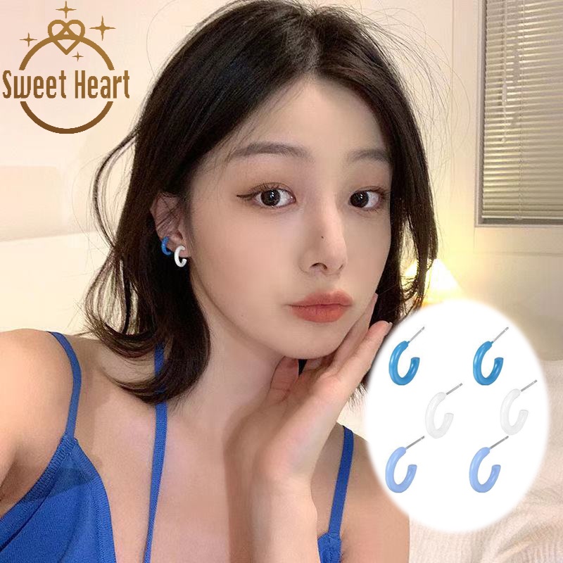 2021 New Fashion Earrings Female Summer Simple Earring High Sense Earring Korea Sweet Heart Jewelry