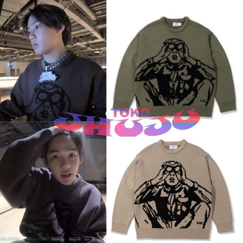 Basic Sweater Treasure Choi Hyunsuk style SCOUTS BOY sablon besar