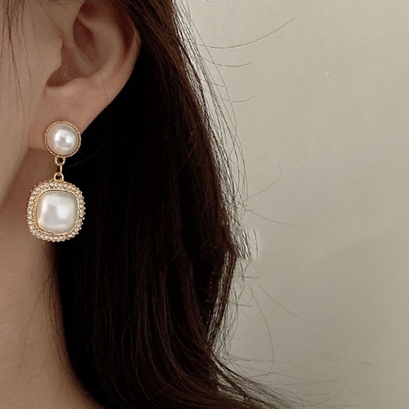 Anting Stud Mutiara Gaya Retro Korea Untuk Wanita