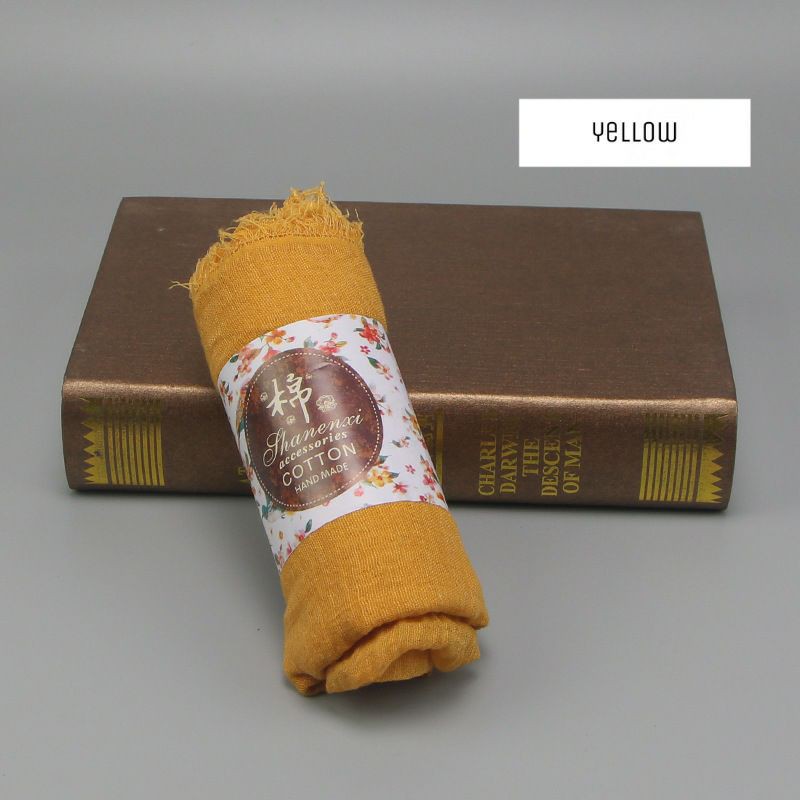 Crinkle Scarf 20 Warna / Crinkle hijab / Pashmina Rawis / Pashmina Crinkle-Yellow