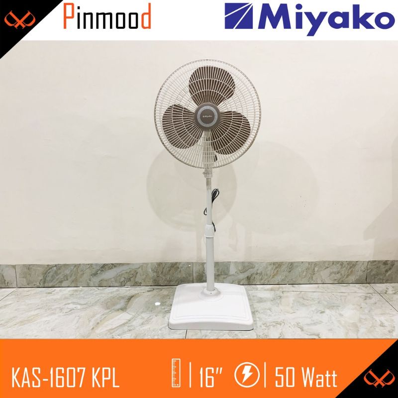 Kipas Angin Berdiri Miyako Standing Fan Warna Putih 16 Inch Plastik KAS 1607 KPL