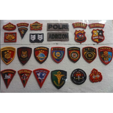 Bordir Timbul logo Polri Satu Set