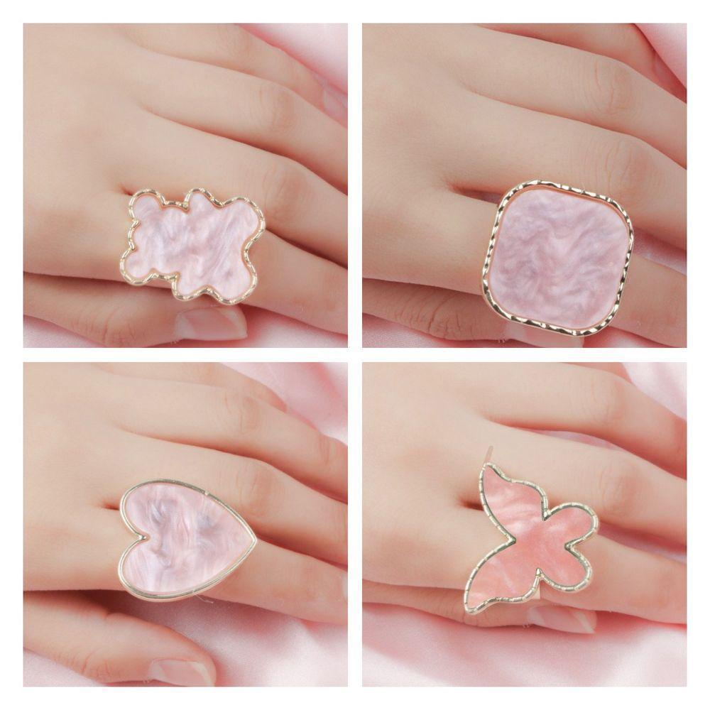 Mxbeauty Cincin Palet Bentuk Kupu-Kupu Beruang Phnom Penh Adjustable Untuk Mencampur Warna Nail Art