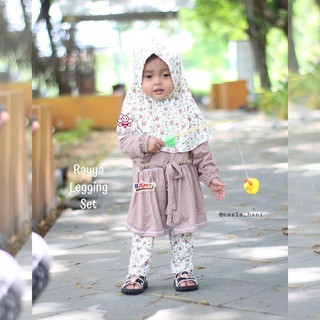 eLBi Baju  muslim  anak Rayya legging  set Busana  