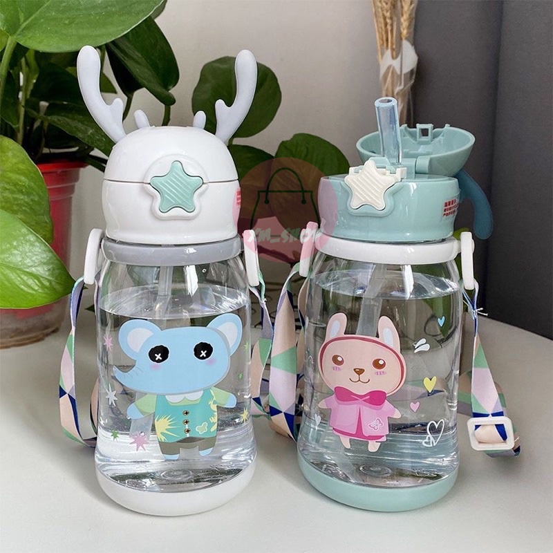 BOTOL MINUM ANAK BOTOL MINUM RUSA KARAKTER LUCU 600ml