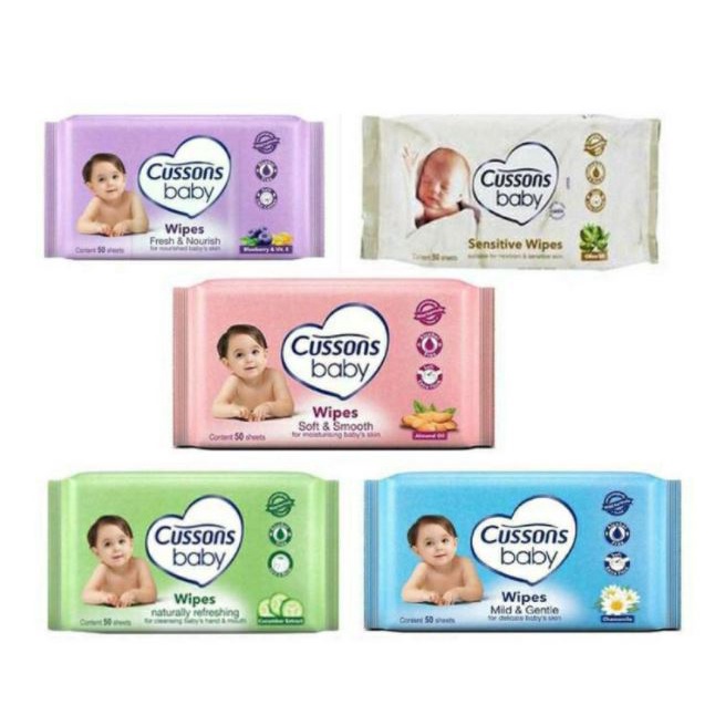 BELI 1 GRATIS 1 Cussons Baby Wipes 50's Tisu Basah Bayi Cusson 50 lembar