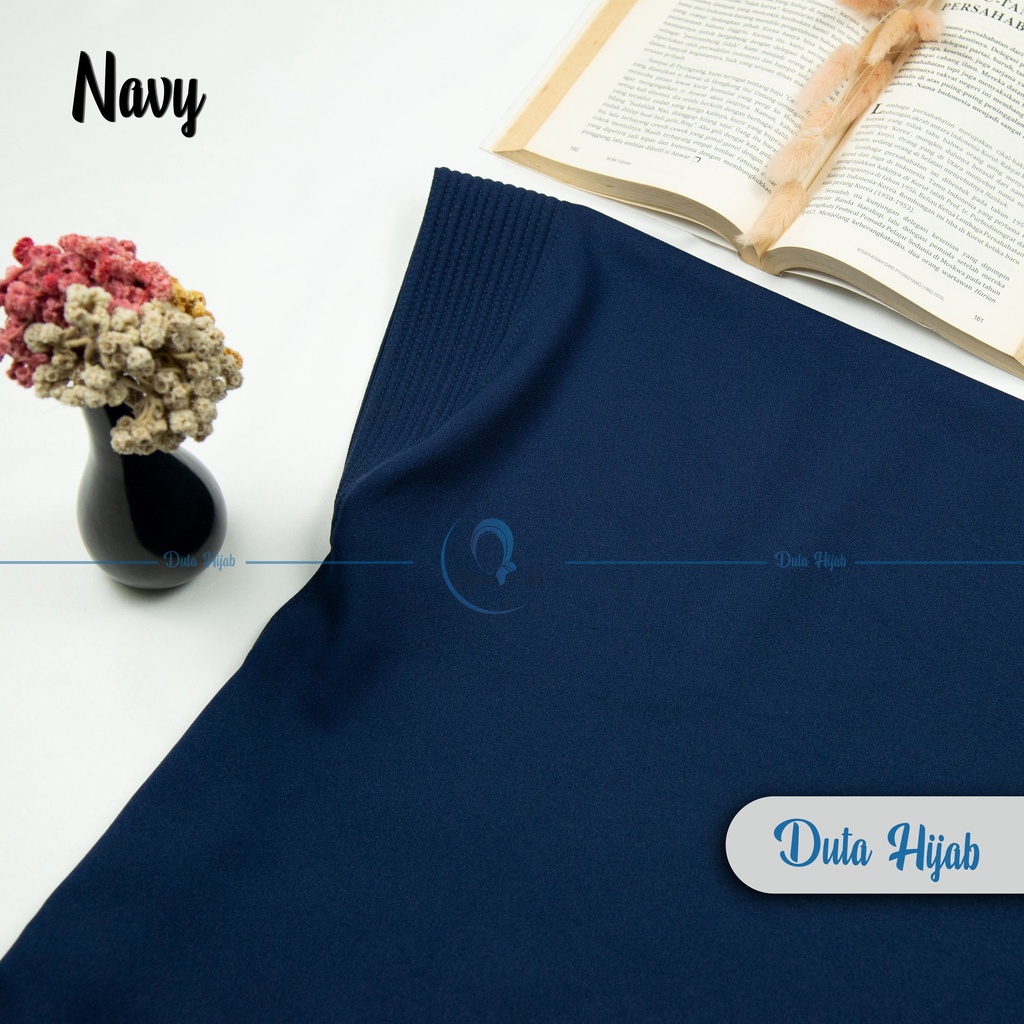 Jilbab instan / Hijab bergo maryam SIMPLE PAD JUMBO L murah (TANPA TALI)-Navy