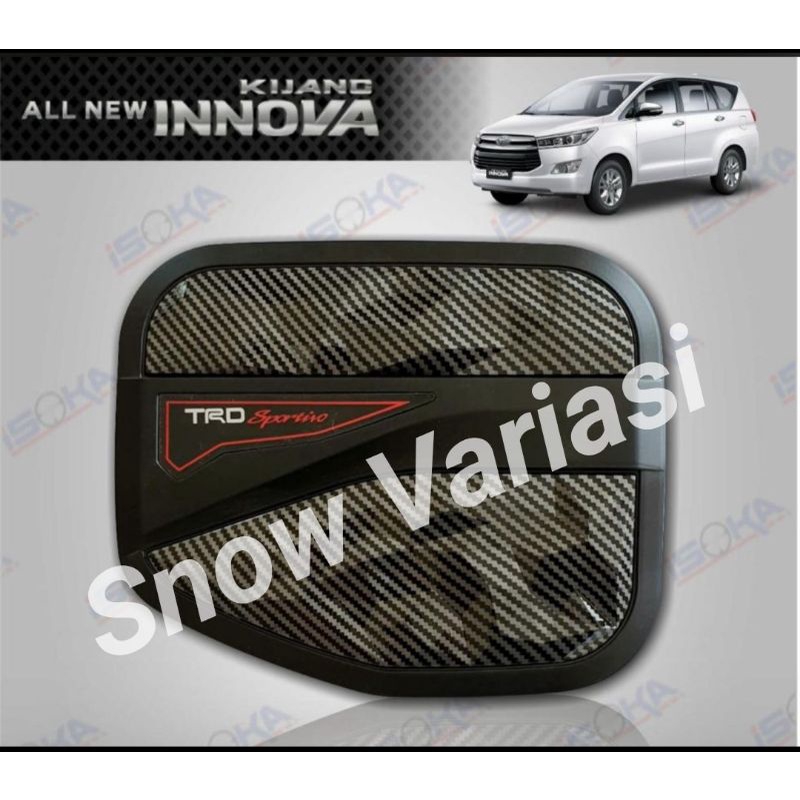 Tank cover Innova 2016 tutup bensin carbon glossy