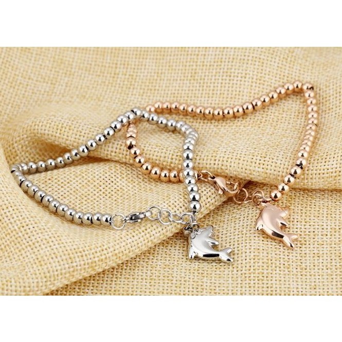 Gelang Bracelet lumba lumba Wanita Titanium Korea Cocok Hadiah GK020 dolphin