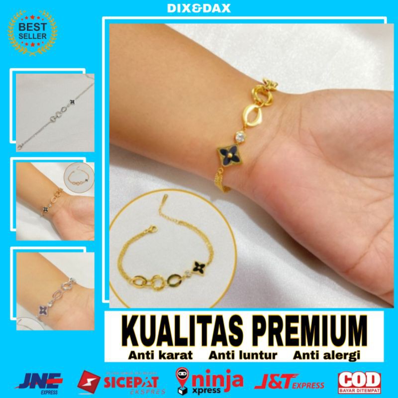 Perhiasan Gelang Rantai Titanium Xuping Aksesoris Fashion Wanita Korea Kekinian Asli Anti Karat N6