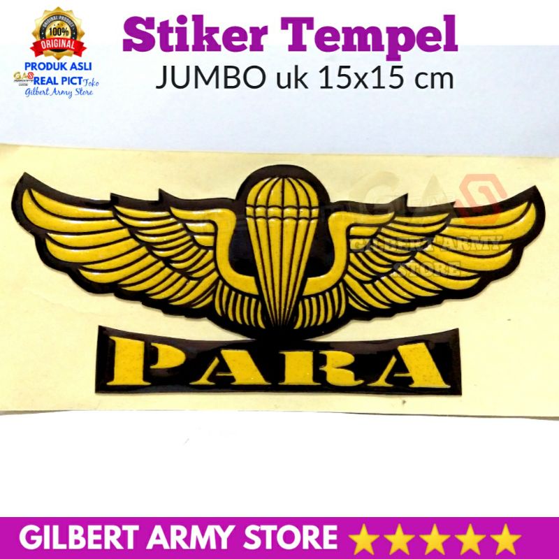 Stiker Tempel Kopasus ukuran Jumbo Besar Airborne PM Polisi Militer Tni Ad Kostrad Perbakin Para Dasar Siliwangi Perbakin DAYA LEKAT Awt Kuat Tahan Lama Embos Timbul Murah Grosir