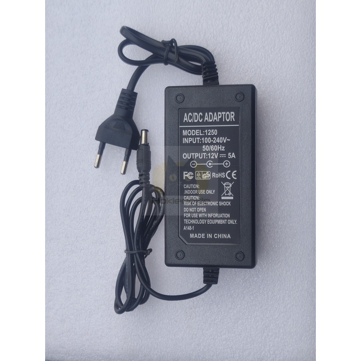 Adaptor, power supply led 5v 12v 3A  5A ujung bulat