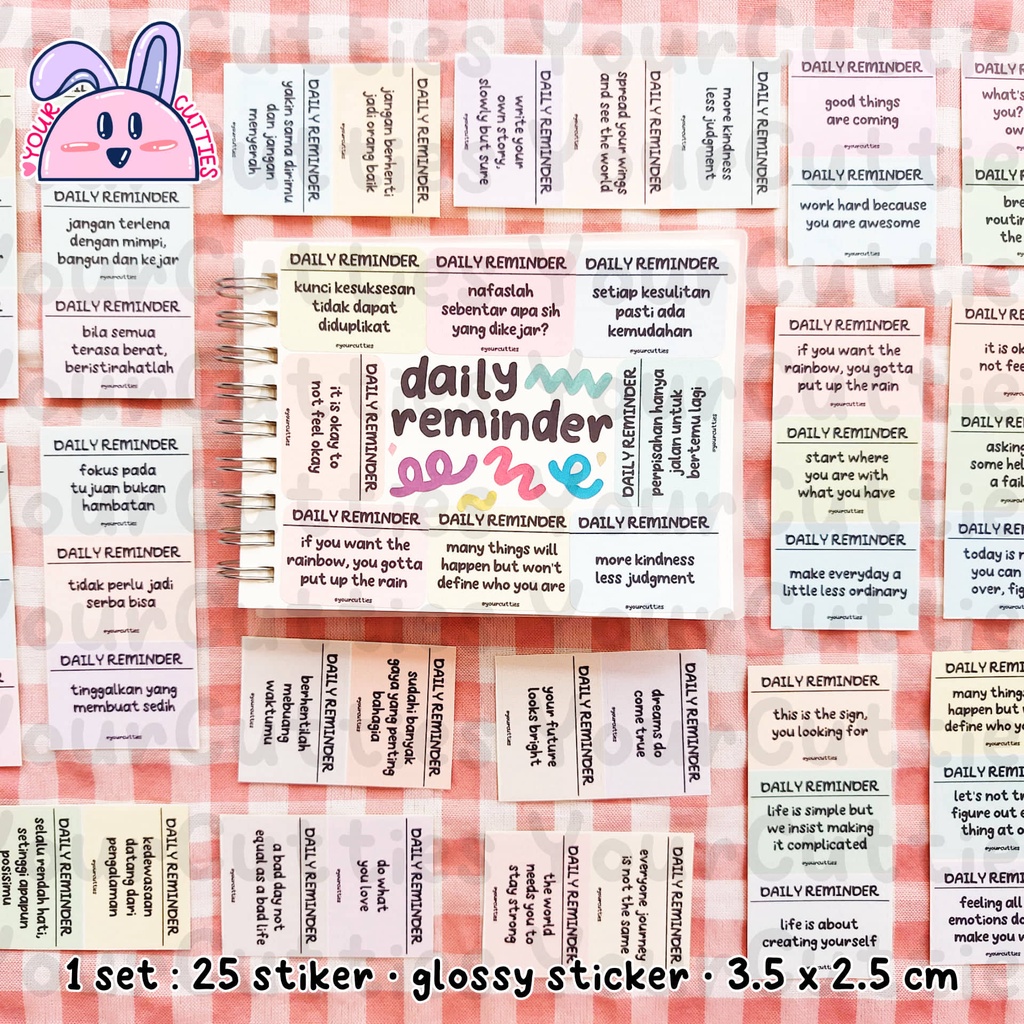 

[FLAKE] STICKER DAILY REMINDER TYPEWRITING QUOTE AESTHETIC RAINBOW