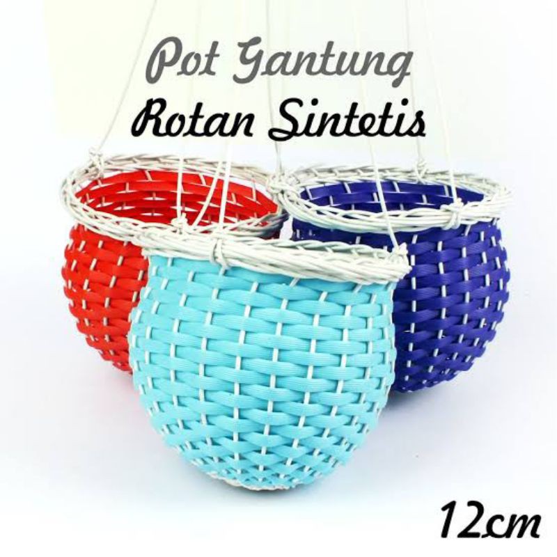 Pot Gantung Anyam Sintetis