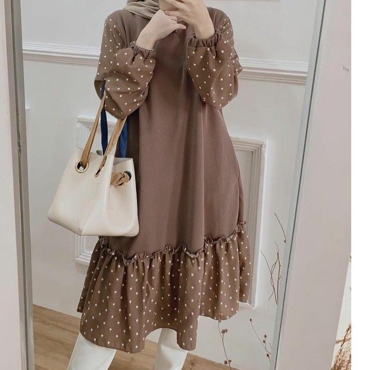 5.5 MALL (PROMO/COD) Tunik syar'i/Putih Benhur Abu Toska Navy Maroon Hujan Muslim