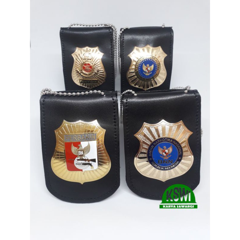 

ID CARD NAME TAG KULIT | KALUNG LENCANA LOGO | PERBAKIN, PENYIDIK, BIN, BNN