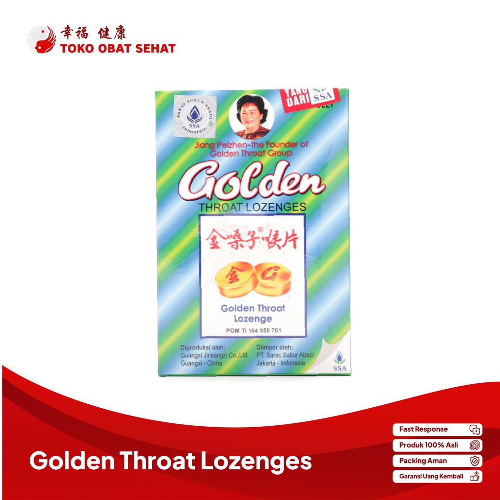 GOLDEN THROAT LOZENGES permen sakit tenggorokan - tenggorokan gatal dan kering