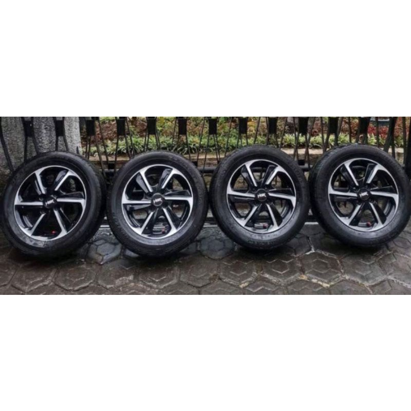 4 Velg R14 PCD 100 Mulus no geol no retak Tubless Tanpa ban hanya 4 velg aja agya ayla jazz yaris calya sigra limo etios karimun atoz visto classy