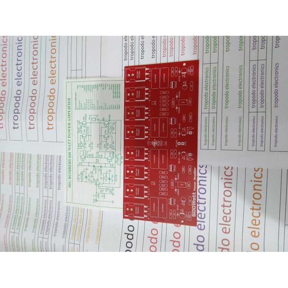 PCB Power Amplifier 600 Watt Stereo