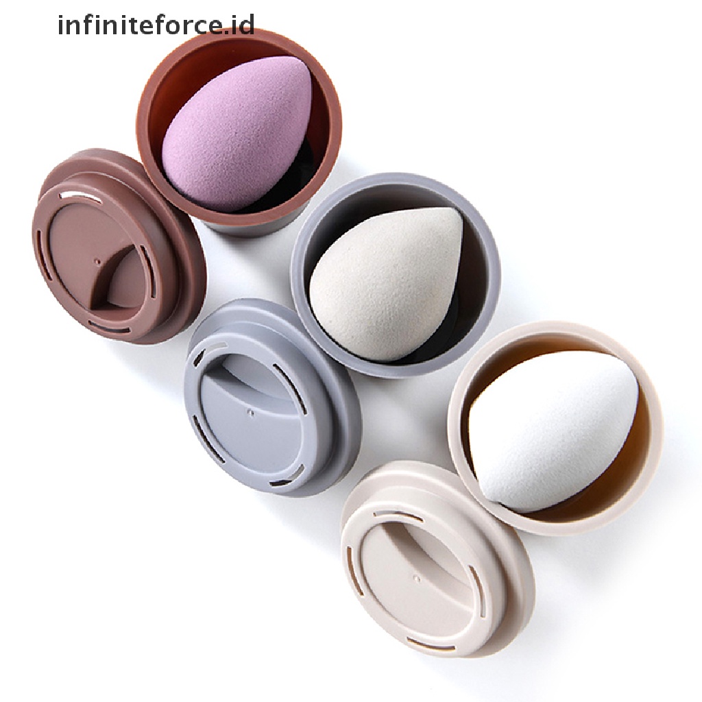 Infiniteforce.id Stand Display Holder Spons Puff Makeup Bentuk Cangkir Kopi