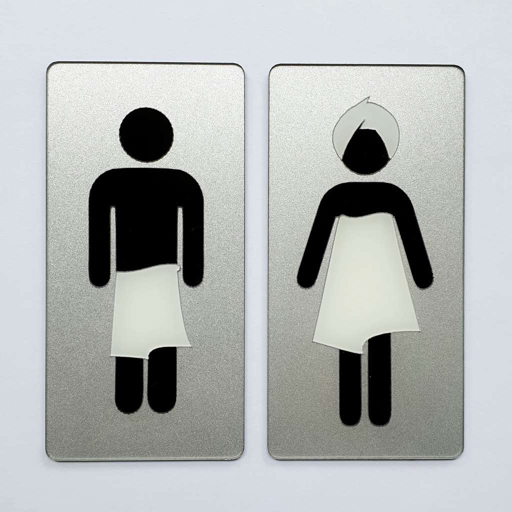 Sign Akrilik Pintu ICON TOILET - Signage Cafe / Restaurant