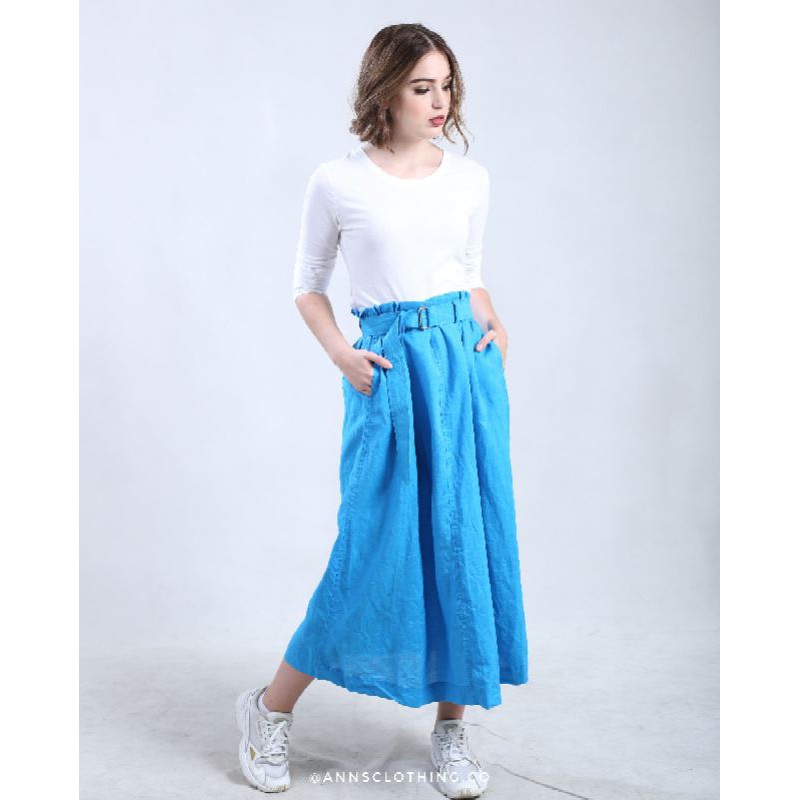 Rok Panjang Linen | Rok Panjang Polos | Rok Panjang Korea | Maxi Skirt