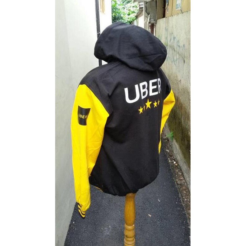 Jaket Hoodie Varsity Zipper Uber