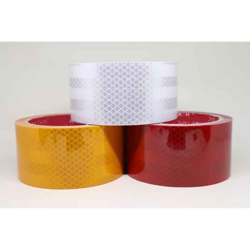 Lakban Scotlight Waterproof @ 1 Meter / Reflector Tape Pemantul Cahaya 2 Inch / Stiker Uji KIR