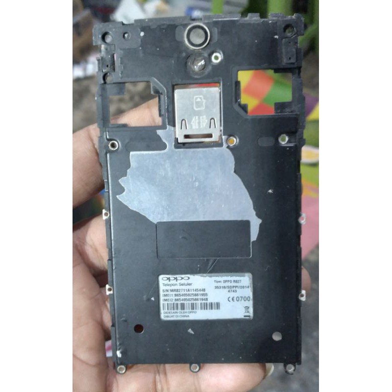 plat pelindung tutup mesin oppo r827