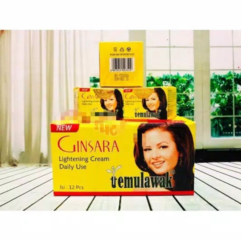 CREAM GINSARA / GINSARA TEMULAWAK LIGHTENING CREAM DAILY USE ORI BPOM 15G