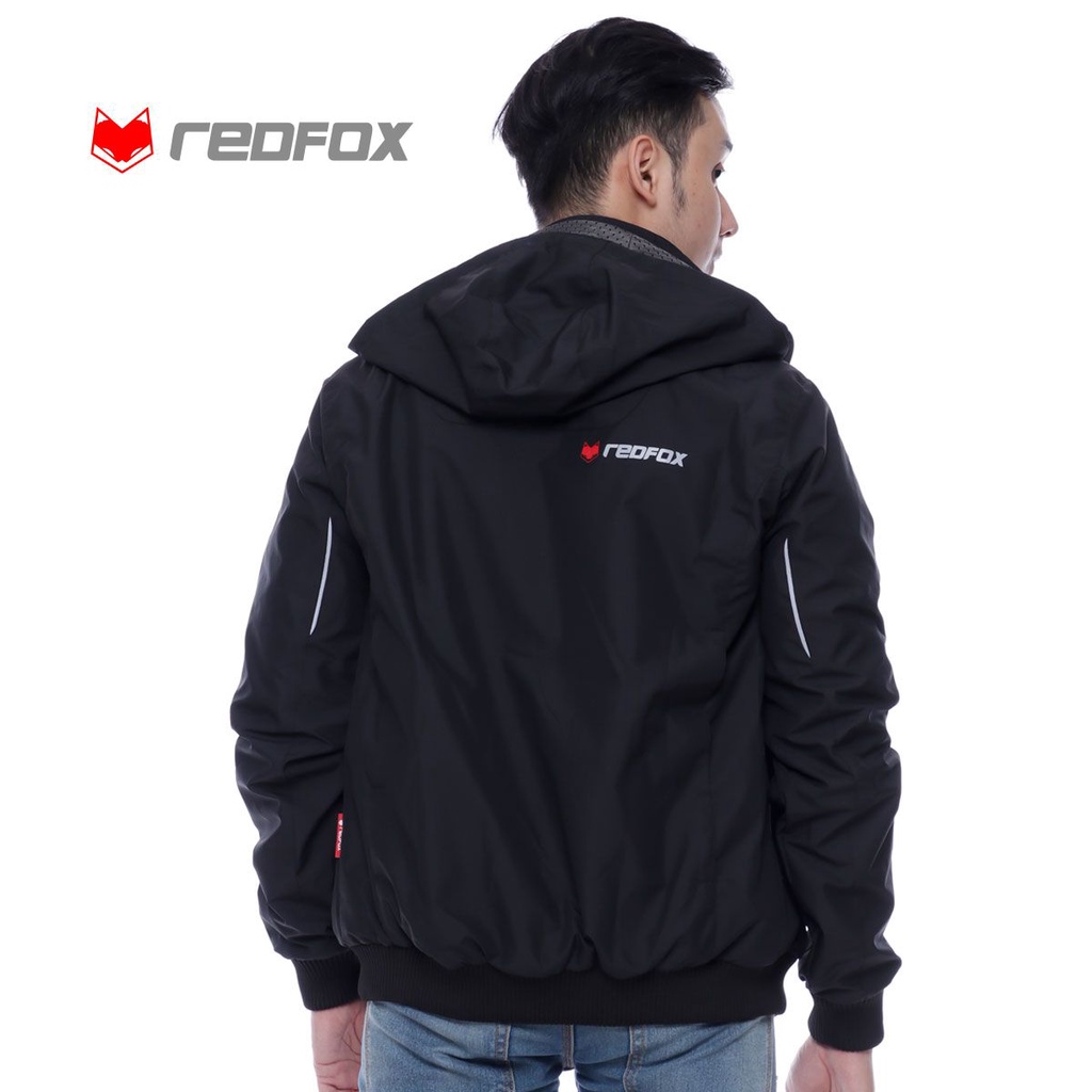 Jaket Motor Windproof REDFOX Tyrano | Black