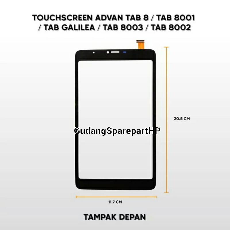 TOUCHSCREEN LAYAR SENTUH ADVAN TAB 8 8001 8002 8003 GALILEA ORIGINAL