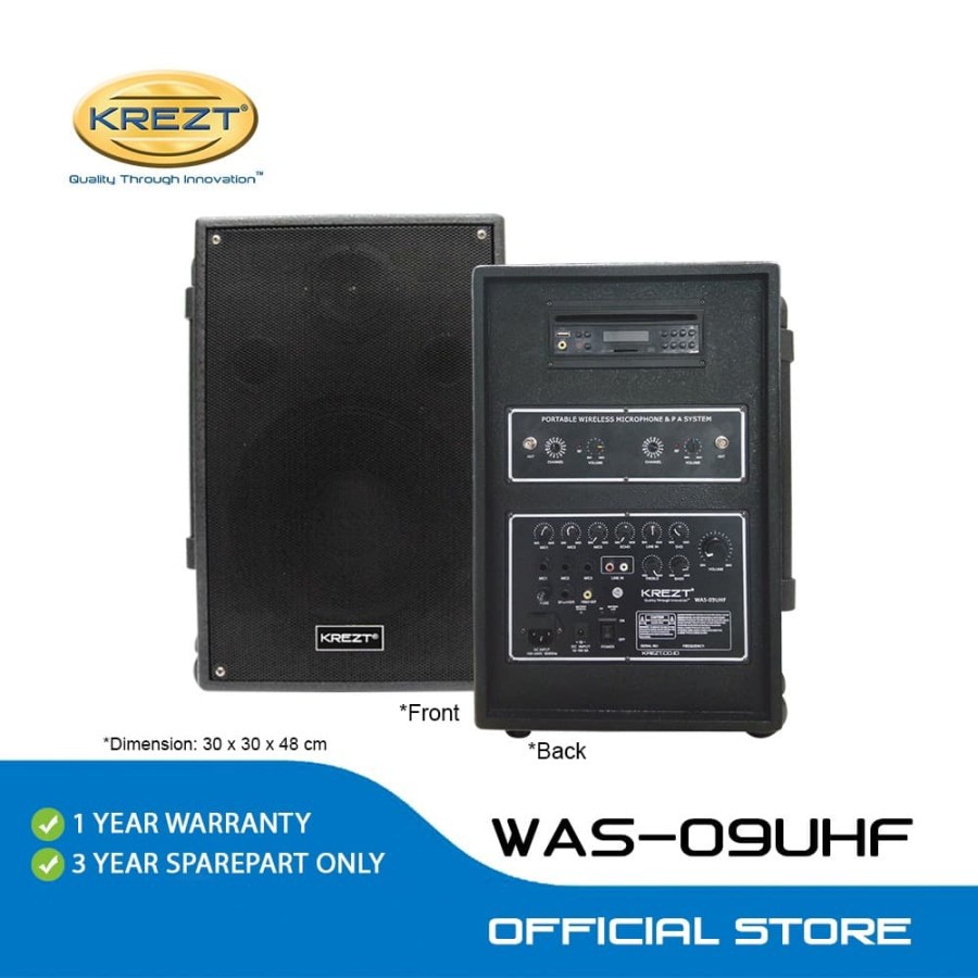 PORTBABLE WIRELESS PA AMPLIFIER KREZT WAS-09 UHF