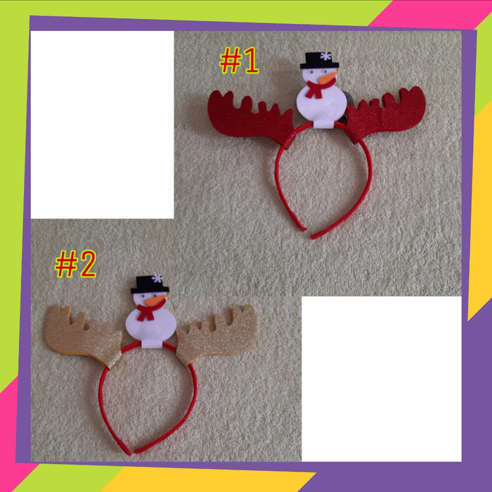 Bando Natal tanduk Rusa &amp; Boneka es/ Headband Merry Chritmas/ 454