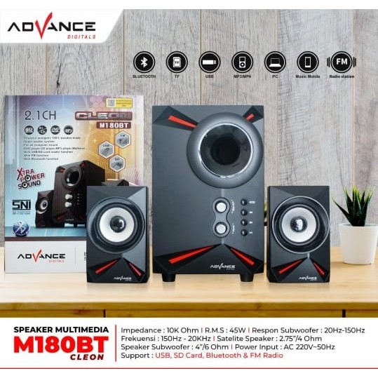 SPEAKER MULTIMEDIA ADVANCE M180BT CLEON SPEAKER BLUETOOTH M180 BT CLEON