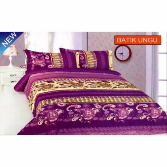 Sprei Bonita King 180x200 Batik Ungu