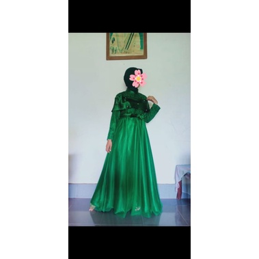 GAMIS GAUN Hijau Botol