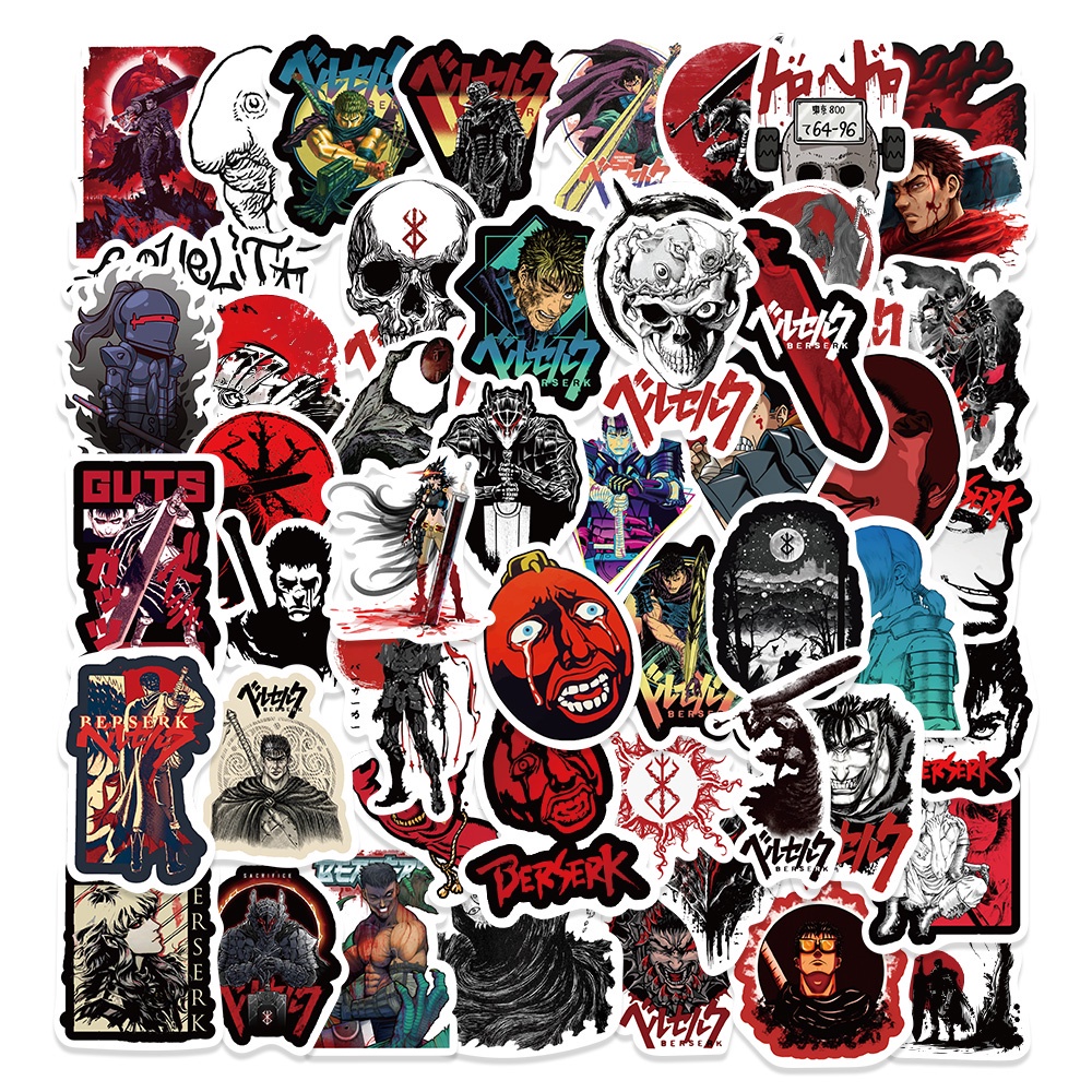 

Stiker Kartun Kartun Anime Berserk Grafitti isi 25/35 pcs