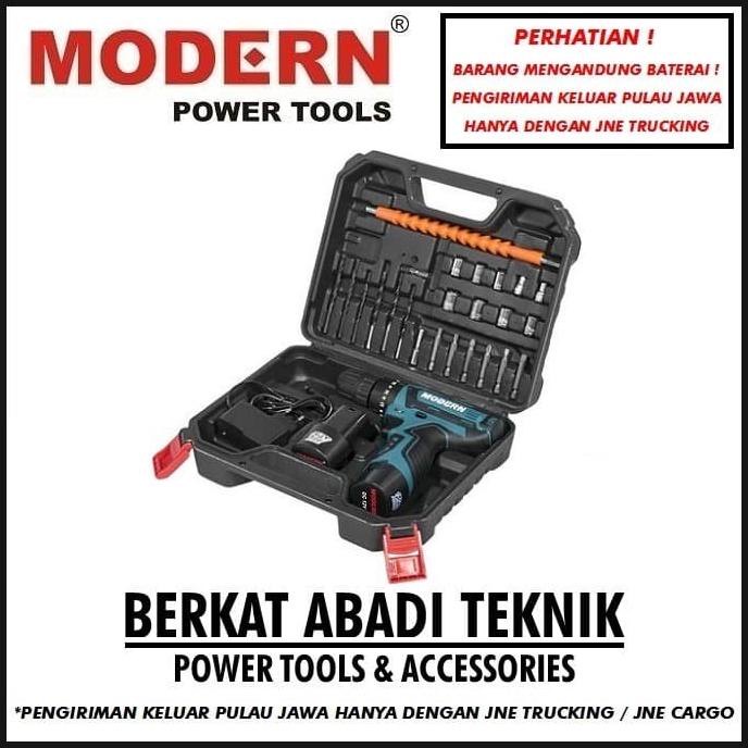 MODERN M15 Bor Cordless Drill Batre Tembok Impact Tanpa Kabel Mesin