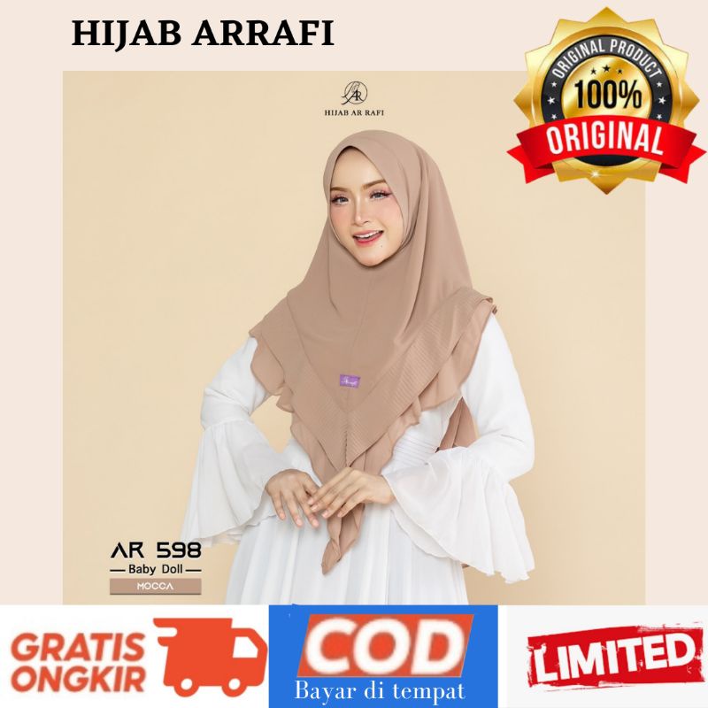 Khimar Terbaru》Hijab ceruty 》khimar ceruty 》kerudung syari》AR 598 Ori By Hijab Arrafi