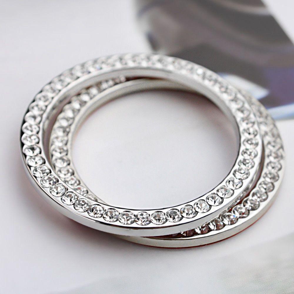 TOP Saklar Start Tombol Ring Aksesoris Baru Silver Diamond