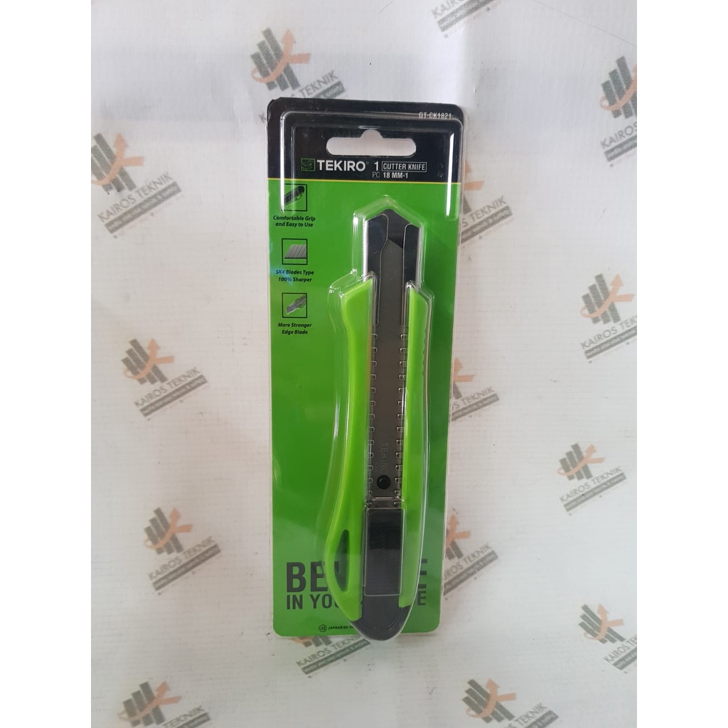 

NEW PISAU CUTTER BESAR 18mm TEKIRO GT-CK1821 Bonus 2 MATA PISAU