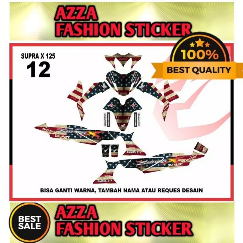 Sticker decal Supra X 125 Full Body Supra X 125 decal Sticker Supra X 125 Sticker Supra X 125 12