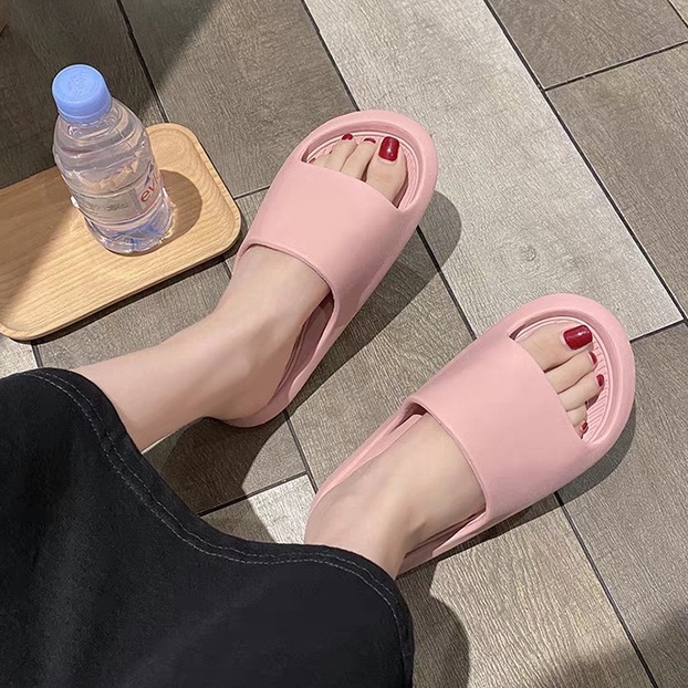 Sandal Wanita Lembut Nyaman Eva Sendal  Flat Sandal Keluarga Sandal Siswa 36-40 Hitam Putih Merah Jambu Kuning Ungu Hijau