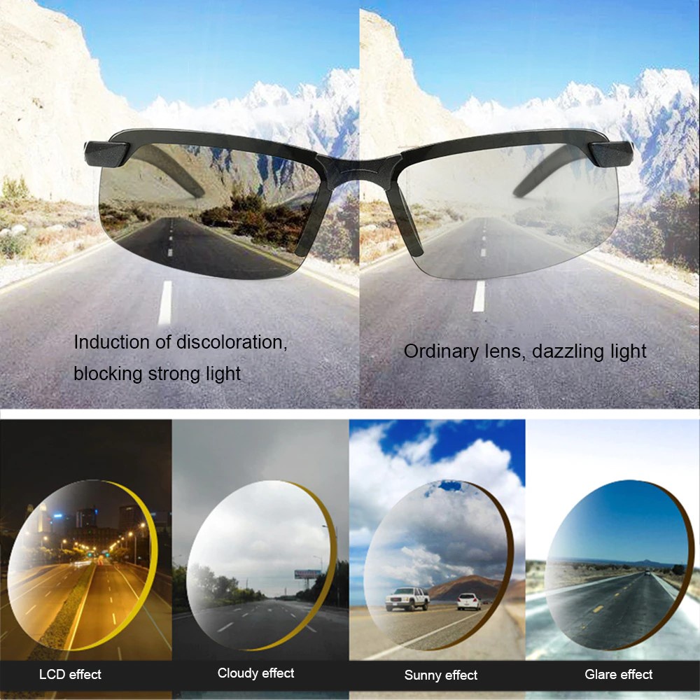 Kacamata Anti Silau Siang Malam Photocromic Polarized Sunglasses Kacamata Polarized Pria Original Ph