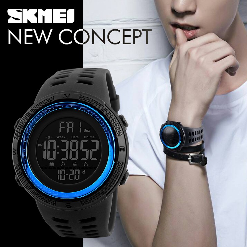 SKMEI Jam Tangan EMWS7TBX Digital Pria - DG1251 - Black/Blue