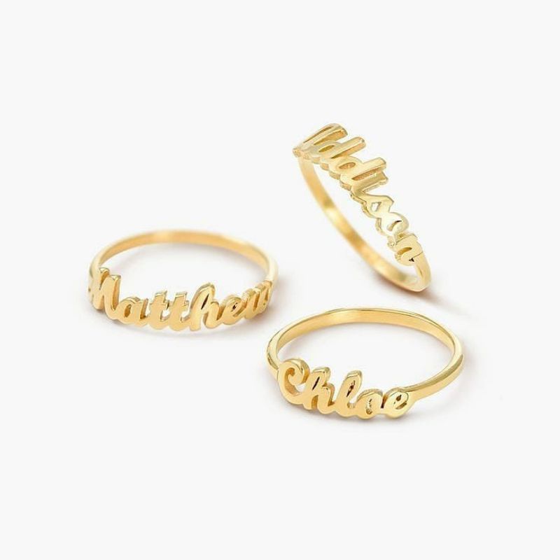 CINCIN KUSTOM NAMA SIMPLE MODEL
