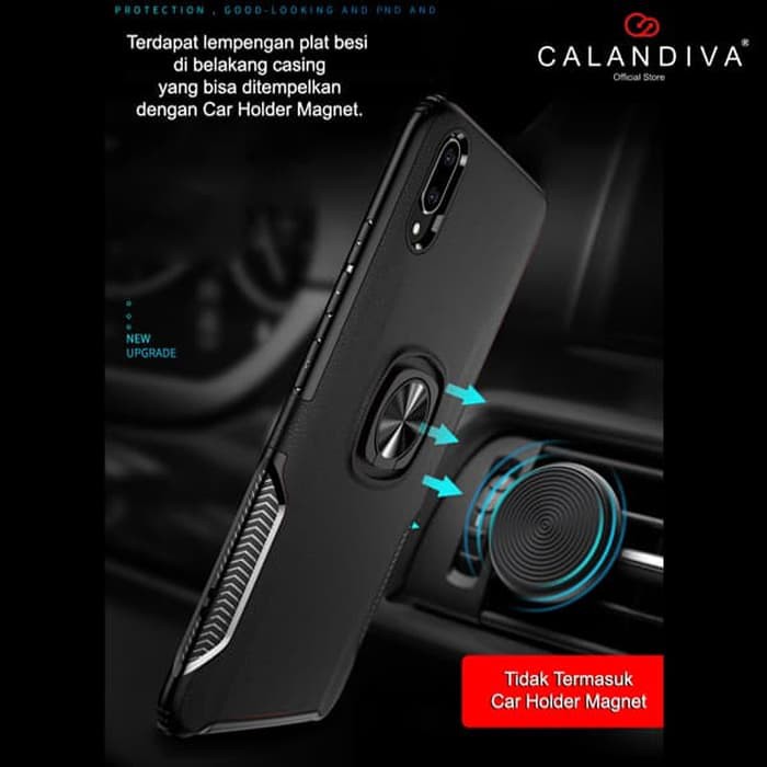 Calandiva Hard Case VIVO V11 Pro Casing Ring Thunder Kickstand Hybrid